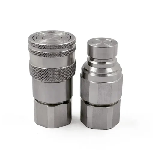 1/2″ Body Size ISO 16028 Stainless Steel Flat Face Quick Coupling Set with G 1/2" (BSPP) Thread