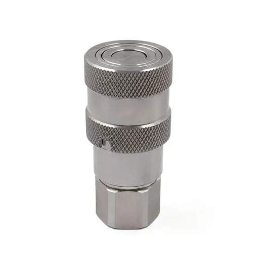 3/8″ Size Stainless Steel Flat Face Female Coupler ISO 16028 With G 3/8"(BSPP) Female Thread