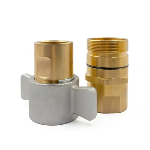 1-1/2″ WSC Series Brass Wing Style Screw Connect Coupling With Steel Nut, G 1-1/2″ Thread