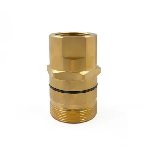 1-1/2″ WSC Series Brass Wing Style Screw Connect Male Coupler With Steel Nut, G 1-1/2″ Thread