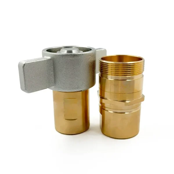 1-1/4″ WSC Series Brass Wing Style Screw Connect Coupling With Steel Nut, G 1-1/4″ Thread