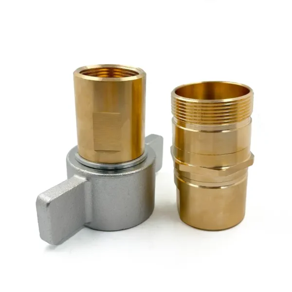 1-1/4″ WSC Series Brass Wing Style Screw Connect Coupling With Steel Nut, G 1-1/4″ Thread