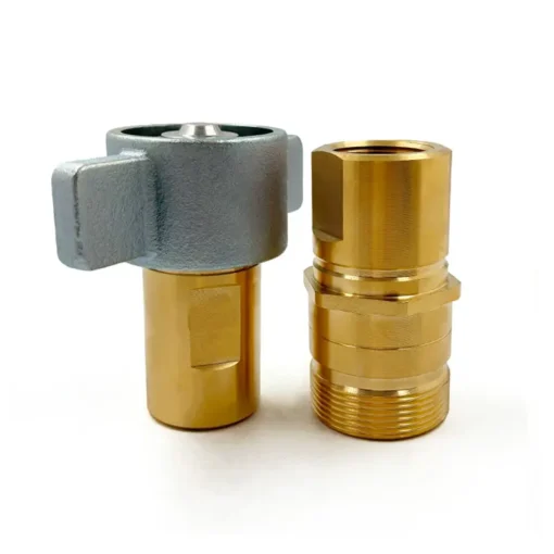 1″ WSC Series Brass Wing Style Screw Connect Coupling With Steel Nut, G 1″ Thread