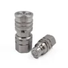 BSPP 1/4" Thread 1/4" Body Size Stainless Steel Flat Face Quick Coupling Set