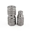 NPT 1/4" Thread 1/4" Body Size Stainless Steel Flat Face Quick Coupling Set