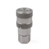 BSPP 3/8" Thread 3/8“ Body Size Stainless Steel 304 Flat Face Quick Coupling Female Coupler