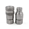 NPT 1/2" Thread 1/2“ Body Size Stainless Steel 304 Flat Face Quick Coupling Set