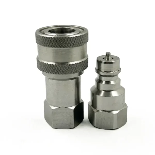 NPT 1/4" Thread 1/4" Body Size ISO A Stainless Steel 304 Quick Coupling Set