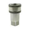 BSPP 1/2" Thread 1/2" Body Size ISO A Stainless Steel 304 Quick Coupling Female Coupler