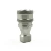 BSPT 1/8" Thread 1/8" Body Size ISO B Stainless Steel 304 Quick Coupling Female Coupler