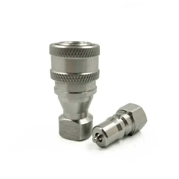 BSPT 1/8" Thread 1/8" Body Size ISO B Stainless Steel 304 Quick Coupling Set